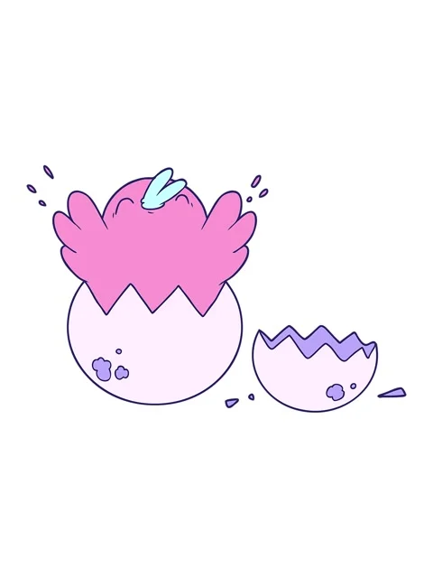 Shivering motion animation of cartoon chick hatching from egg Stock Footage 324478176