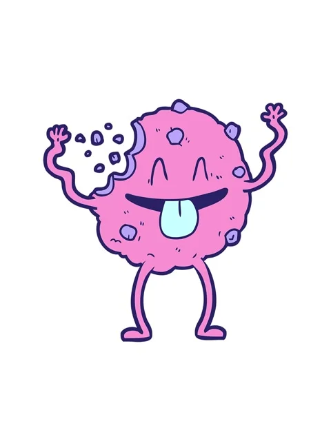 Shivering motion animation of cartoon of cookie Stock Footage 324164745