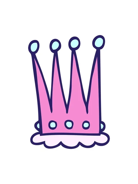 Shivering motion animation of cartoon doodle crown Stock Footage 324144546