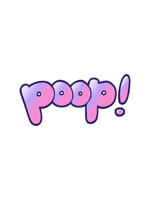 Shivering motion animation of cartoon doodle font poop Stock Footage 324164178