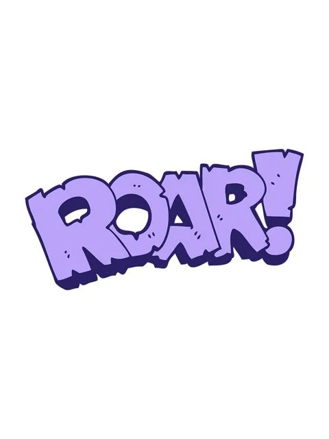 Shivering motion animation of cartoon doodle roar sign Stock Footage 324259363