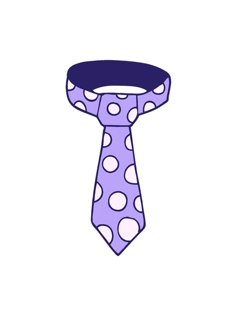 Shivering motion animation of cartoon doodle patterned tie Stock Footage 324399113
