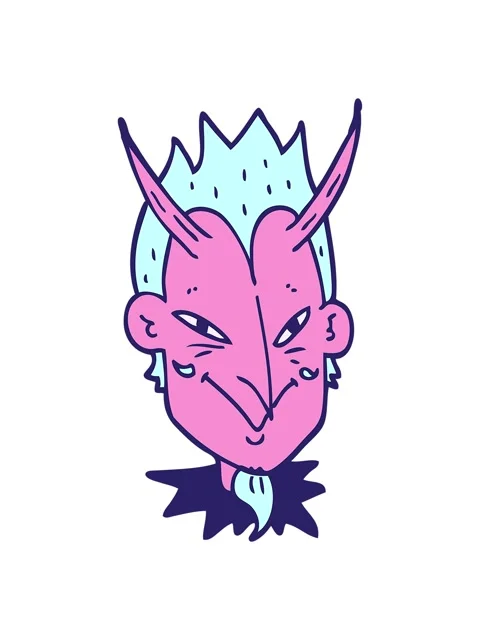 Shivering motion animation of cartoon doodle devil face Stock Footage 324410758
