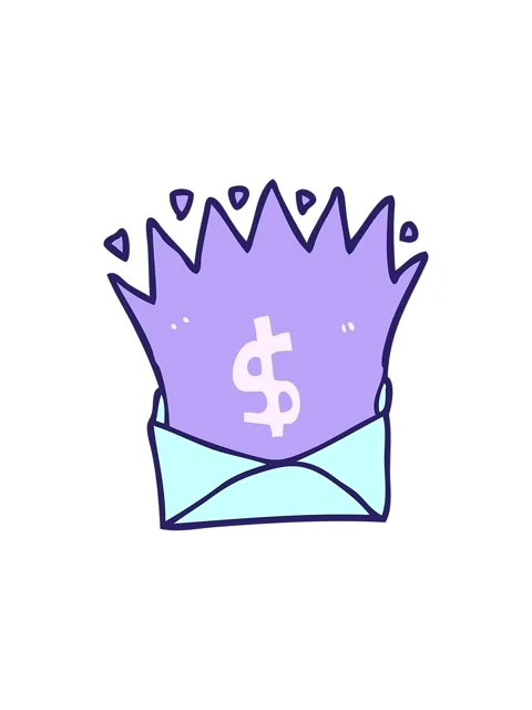 Shivering motion animation of cartoon envelope with money sign Stock Footage 324372937