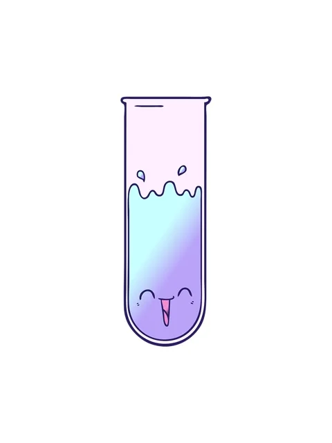 Shivering motion animation of cartoon happy test tube Stock Footage 324467751