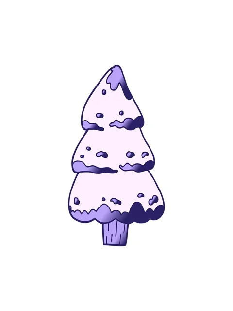 Shivering motion animation of cartoon pine trees Stock Footage 324423375