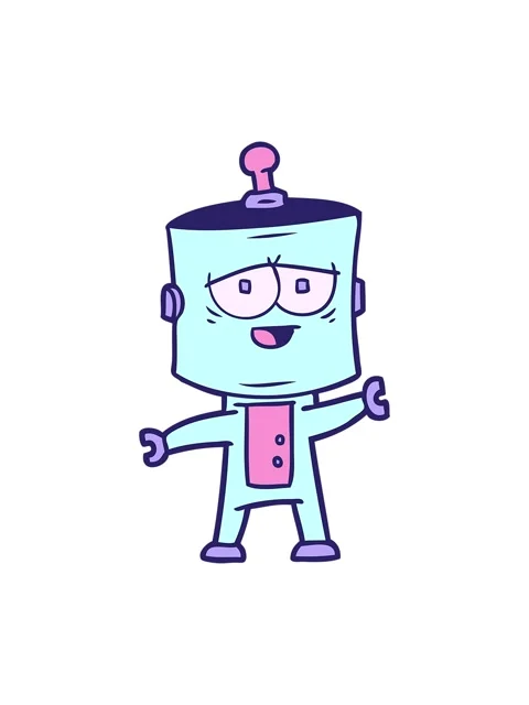 Shivering motion animation of a cartoon robot character design Stock Footage 324290515