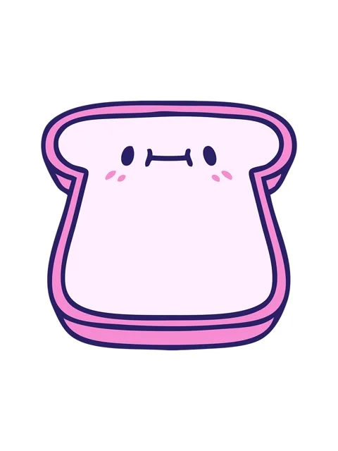 Shivering motion animation of cartoon slice of bread with face Stock Footage 324360240