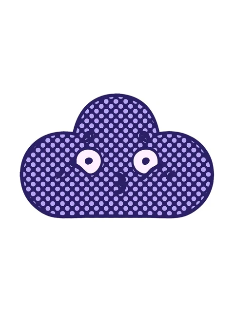 Shivering motion animation of comic book style cartoon of a storm cloud Stock Footage 324422879