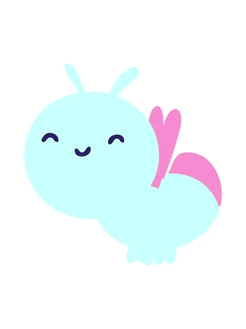 Shivering motion animation of cute cartoon glow bug Stock Footage 324142542