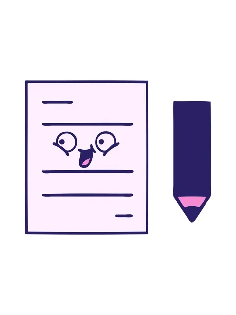 Shivering motion animation of cute cartoon of a test paper Stock Footage 324413514