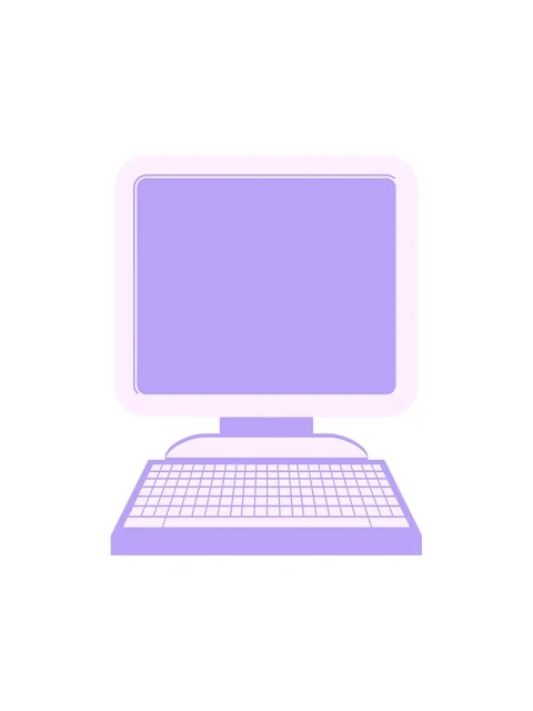 Shivering motion animation of a Flat colour illustration of a computer Stock Footage 324457335