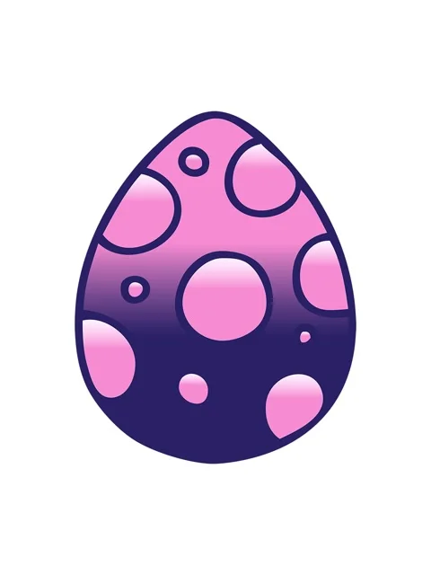 Shivering motion animation of gradient shaded quirky cartoon easter egg Video stock 324231122