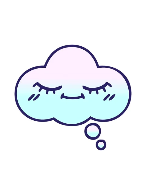 Shivering motion animation of gradient shaded cartoon thought bubble Stock Footage 324291937