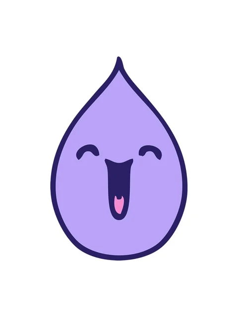 Shivering motion animation of hand drawn quirky cartoon emotional rain drop Stock Footage 324354833