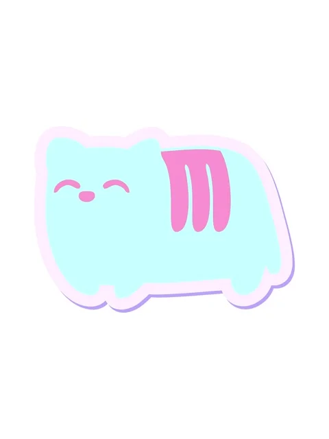 Shivering motion animation of loaf cat sticker Stock Footage 324278220