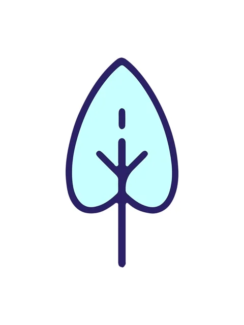 Shivering motion animation of simple leaf illustration Video stock 324236234