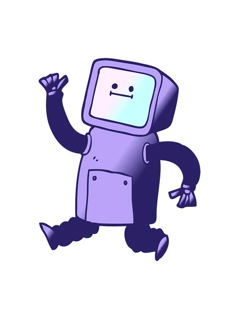 Shivering motion animation of vector gradient illustration cartoon robot ru.. Stock Footage 324458928