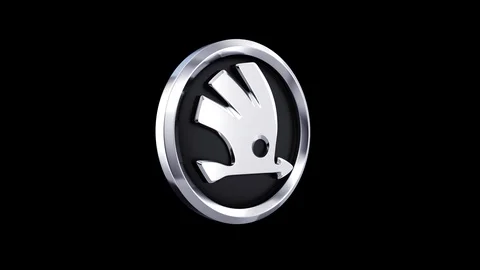 SHKODA logo loop animation Stock Footage 97873910