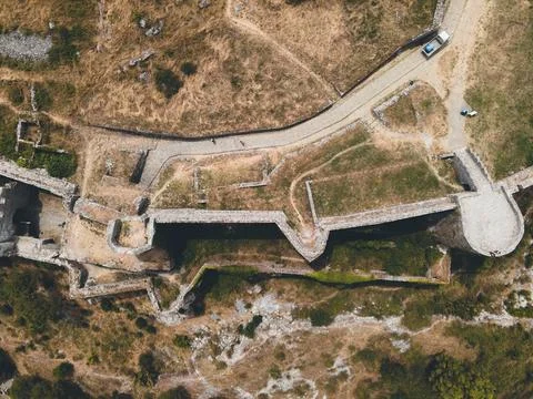 Shkoder Castle in Albania by Drone Stock Photos