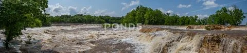 Shoal Creek Flooding-Grand Falls-May 23, 2019 Stock Photos