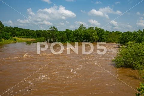 Shoal Creek Flooding-May 23, 2019 Stock Photos
