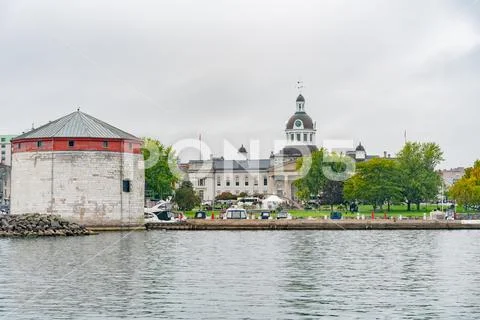 Shoal Tower by the harbor with the city hall Stock Photos