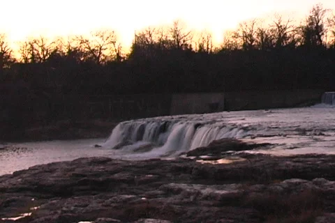 Shoalfallsdusk Stock Footage 293386