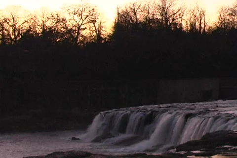 Shoalfallsdusk2 Stock Footage 293390
