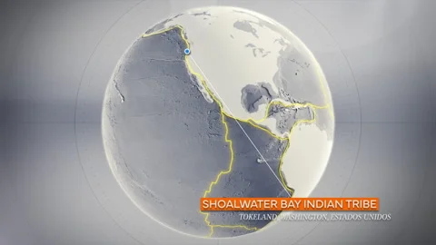 Shoalwater Bay 3D Map Stock Footage 263165388