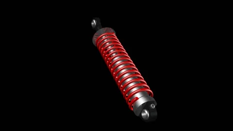 Shock absorber. 3D Animation 스톡 동영상 122741566