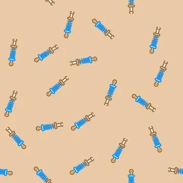 Shock absorber car mechanic vector seamless pattern Stock Illustration