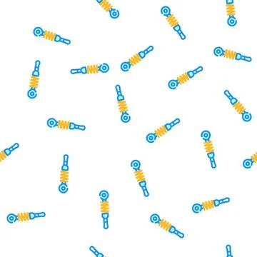 Shock absorber car vector seamless pattern Stock Illustration