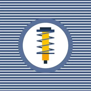 Shock absorber color flat icon Stock Illustration