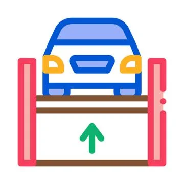 Shock Absorber Icon Vector Outline Illustration Stock Illustration