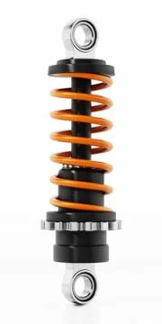 Shock absorber isolated on white background. 3D illustration Stock Illustration