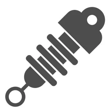 Shock absorber solid icon. Automobile suspension vector illustration isolated on Stock Illustration