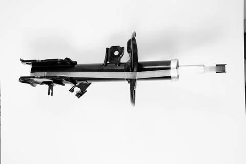 Shock absorber on a white background. Stock Photos