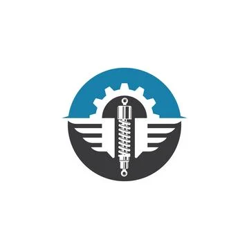 Shock absorber wings  icon vector illustration design Stock-Illustration