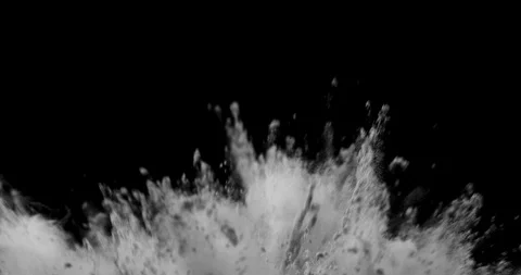 Shock explosion dust particles sent flying into air in slow motion Stock Footage 85587915