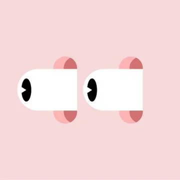 Shock eye isolated. Panic mental and fear Stock Illustration