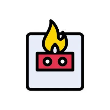 Shock glyph flat icon Illustrazione stock