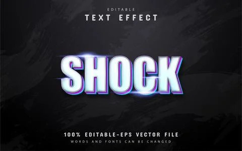 Shock text effect Stock Illustration