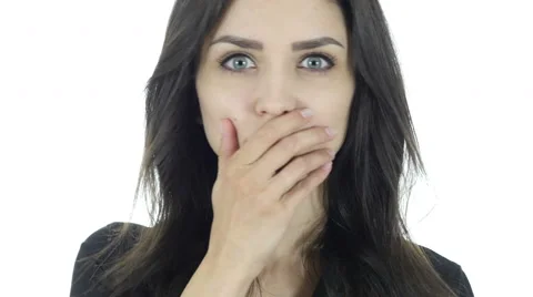 Shock, Upset Beautiful Brunette Woman Stock Video Pond5