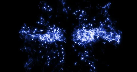Shock wave abstract cosmic explosion shockwave blue energy on black background Stock Footage 288221295