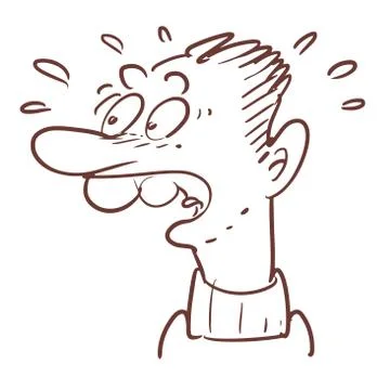 Shocked cartoon man Stock Illustration
