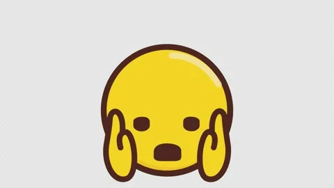 Shocked Emoji  Animation 4K Loop Transparant Stock Footage 317543147