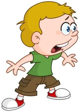 Shocked kid Illustrazione stock