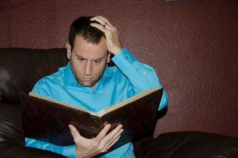 Shocked man Foto stock