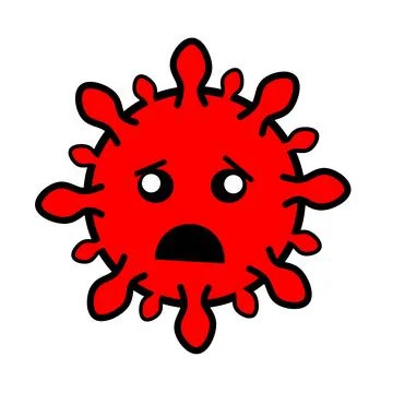 Shocked red Virus Stock-Illustration
